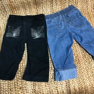 Girls (3) Pair! Size 4 Jeans Pants Knit ‘Bundle’ Osh Kosh Pants!